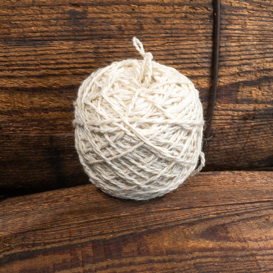 Wool Warp String – 100% Local Wool, 2-Ply, Tightly Spun (bulk)