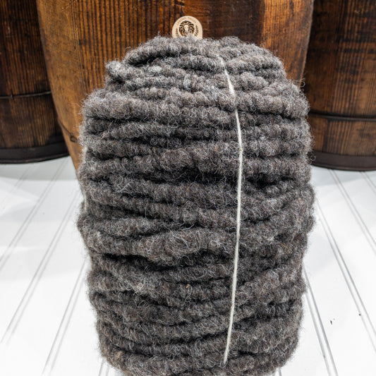 Dark Gray - Solid Rug Yarn - 100% core-spun Wool
